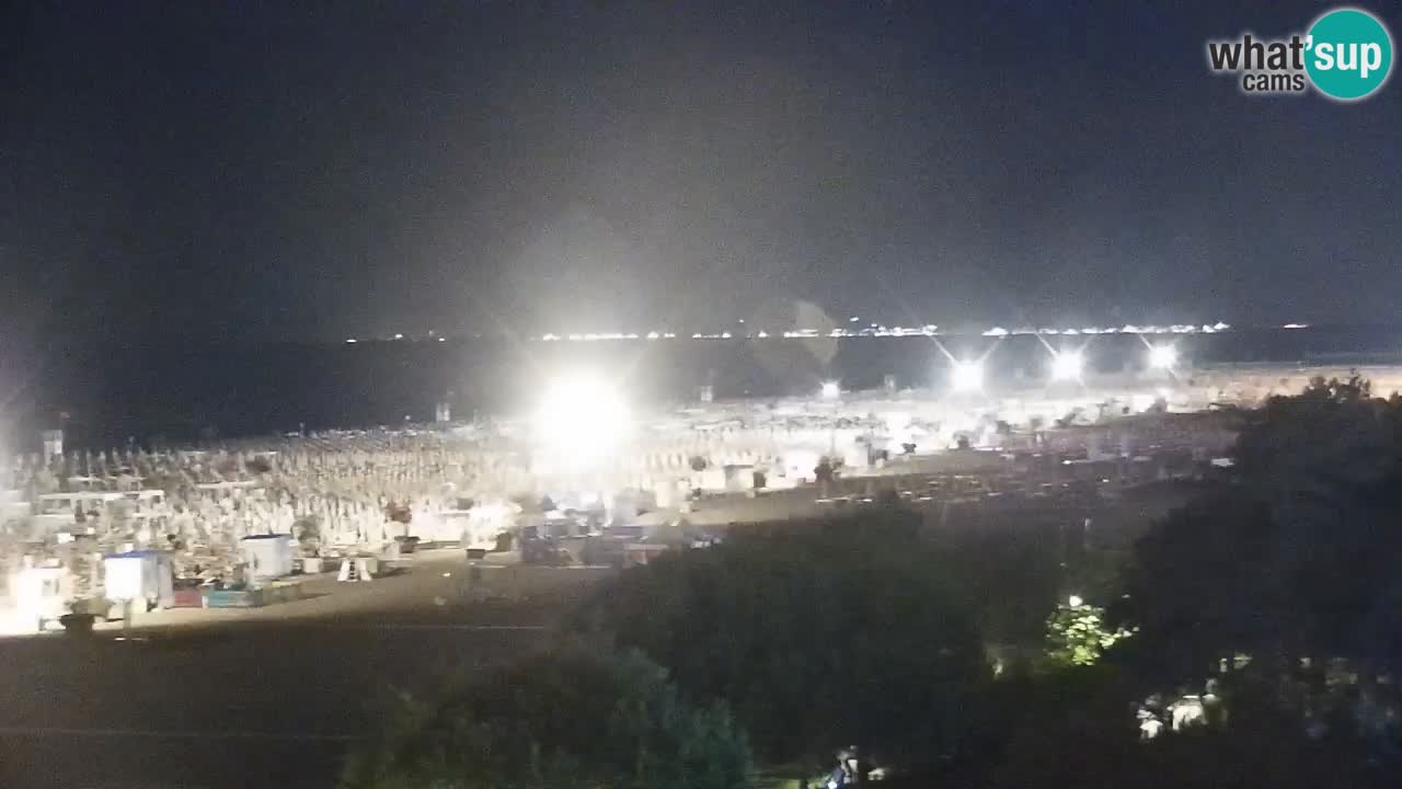 Spletna kamera Bibione plaža – pogled iz Ashanti ApartHotela