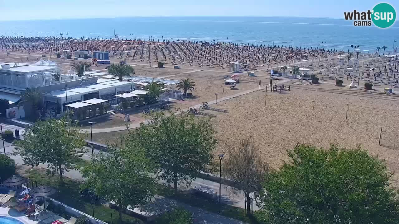 Webcam en direct plage de Bibione – vue depuis Ashanti ApartHotel