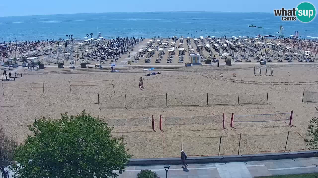 Spletna kamera Bibione plaža – pogled iz Ashanti ApartHotela