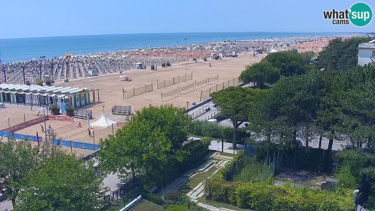 Webcam en direct plage de Bibione – vue depuis Ashanti ApartHotel