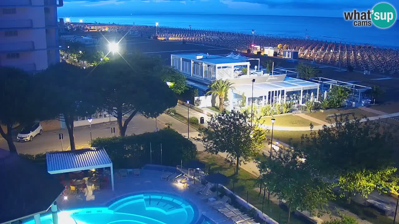 Webcam en direct plage de Bibione – vue depuis Ashanti ApartHotel