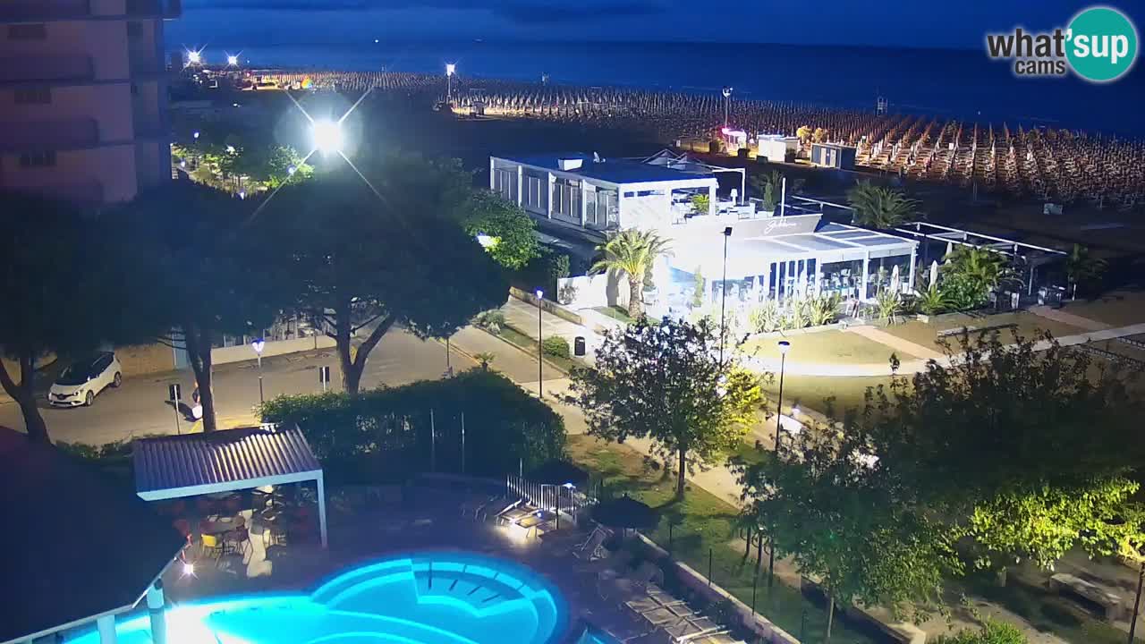 Webcam en vivo playa Bibione – vista desde Ashanti ApartHotel