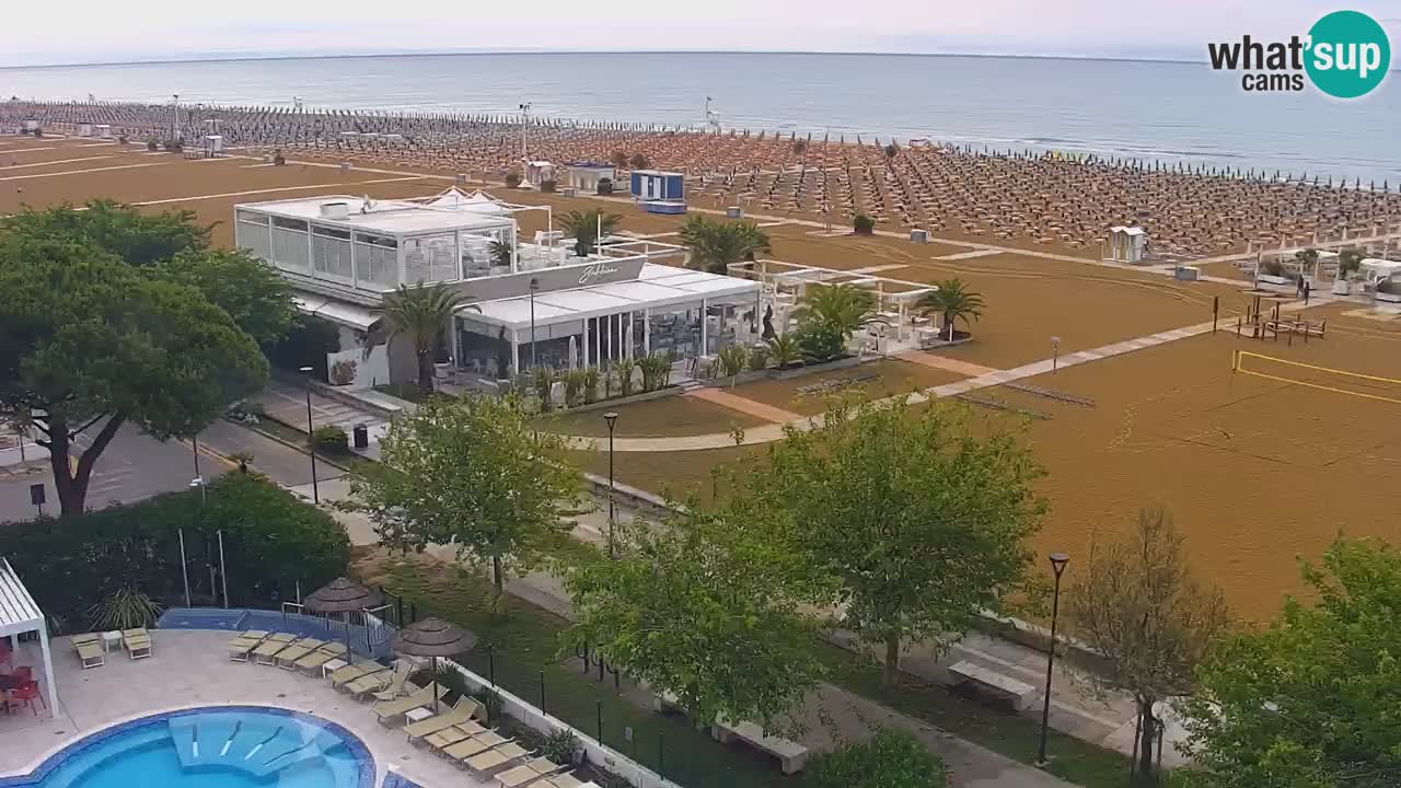Webcam en direct plage de Bibione – vue depuis Ashanti ApartHotel