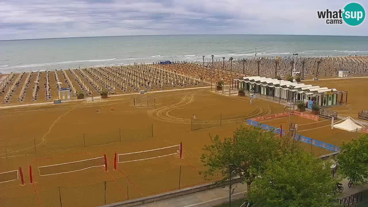 Webcam en direct plage de Bibione – vue depuis Ashanti ApartHotel
