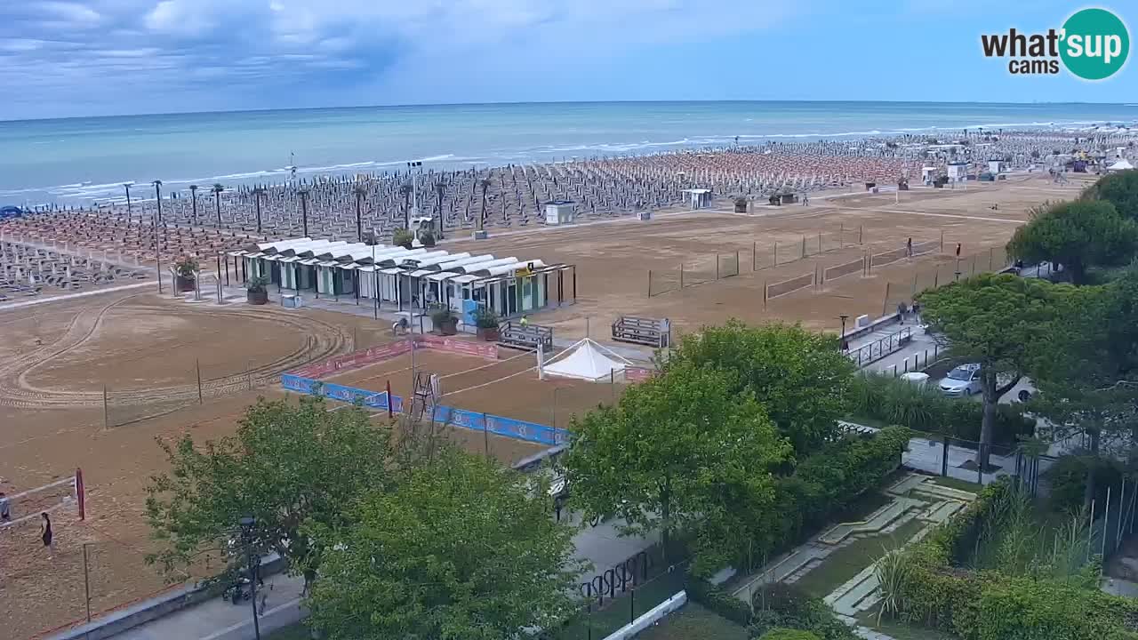 Webcam en direct plage de Bibione – vue depuis Ashanti ApartHotel