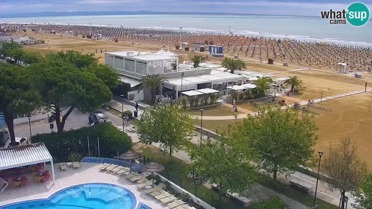 Webcam en vivo playa Bibione – vista desde Ashanti ApartHotel