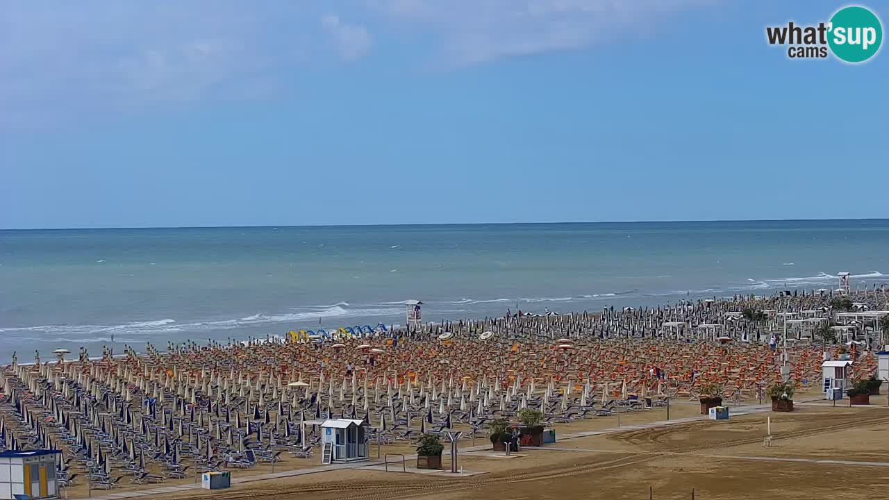 Spletna kamera Bibione plaža – pogled iz Ashanti ApartHotela
