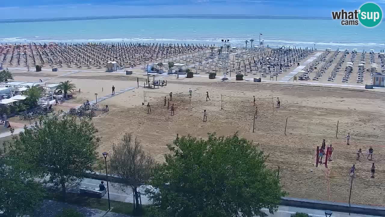 Webcam en direct plage de Bibione – vue depuis Ashanti ApartHotel