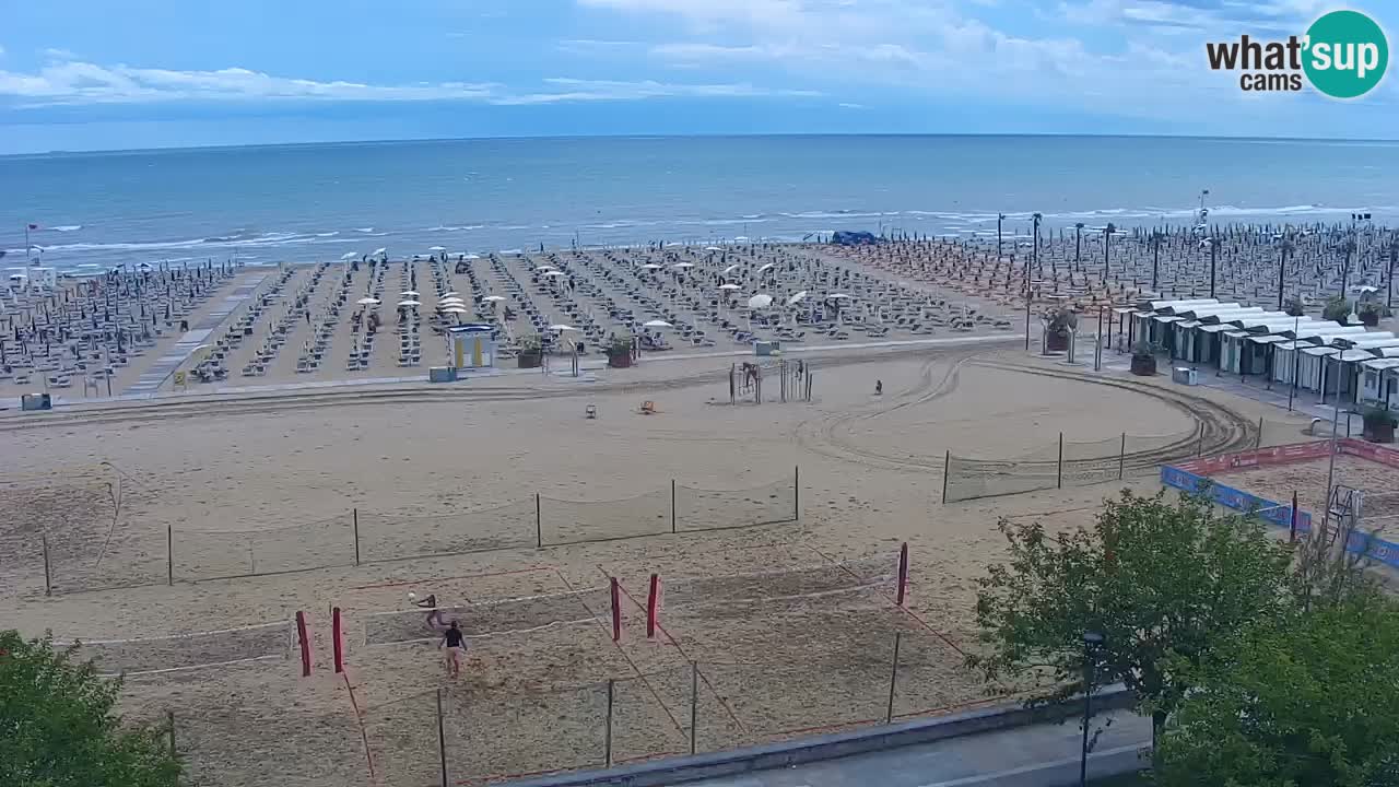 Spletna kamera Bibione plaža – pogled iz Ashanti ApartHotela
