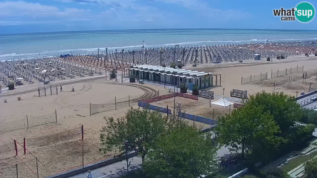 Spletna kamera Bibione plaža – pogled iz Ashanti ApartHotela