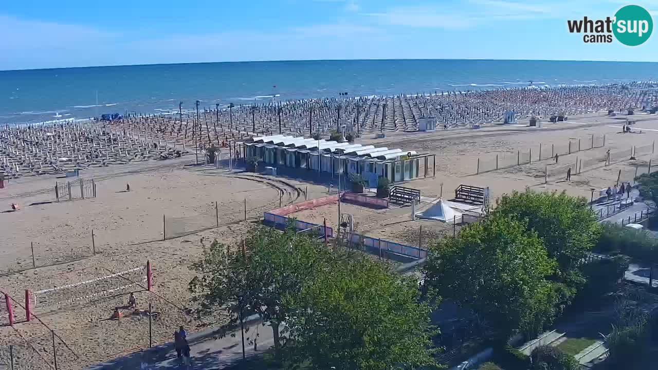 Spletna kamera Bibione plaža – pogled iz Ashanti ApartHotela