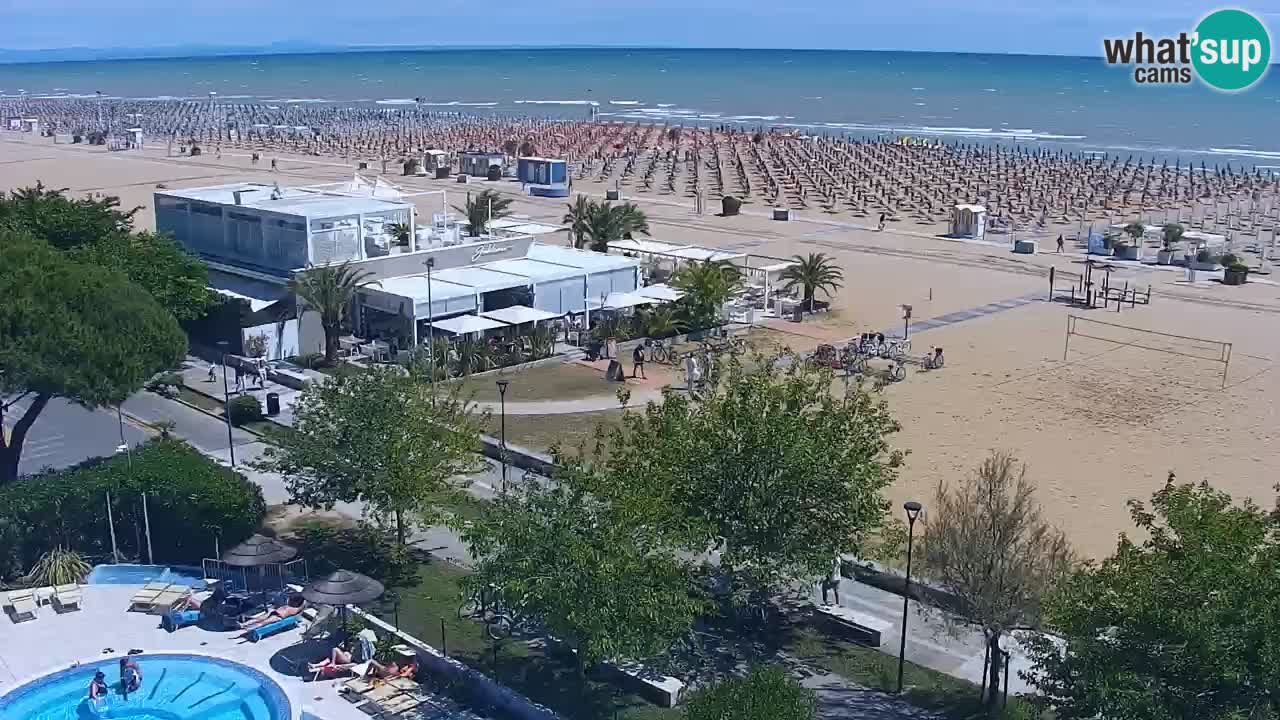 Web kamera Bibione plaža – pogled sa Ashanti ApartHotela