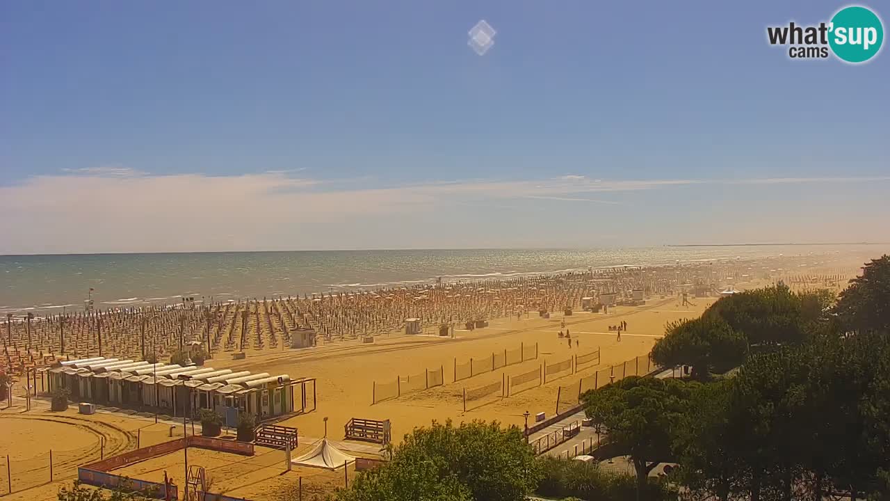 Spletna kamera Bibione plaža – pogled iz Ashanti ApartHotela