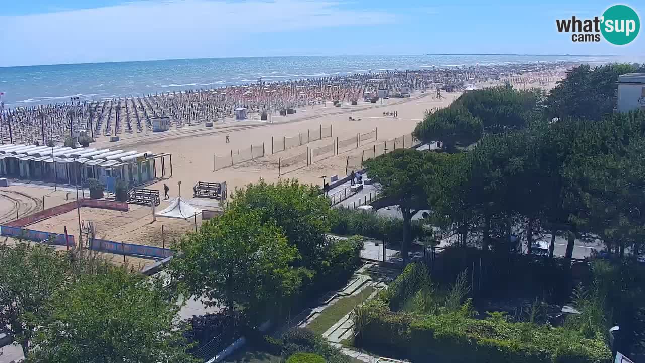 Webcam en direct plage de Bibione – vue depuis Ashanti ApartHotel