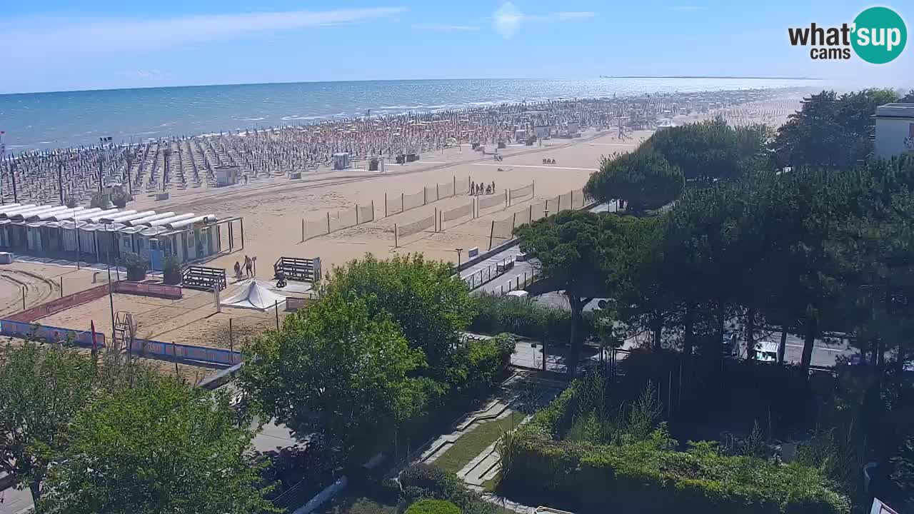 Spletna kamera Bibione plaža – pogled iz Ashanti ApartHotela