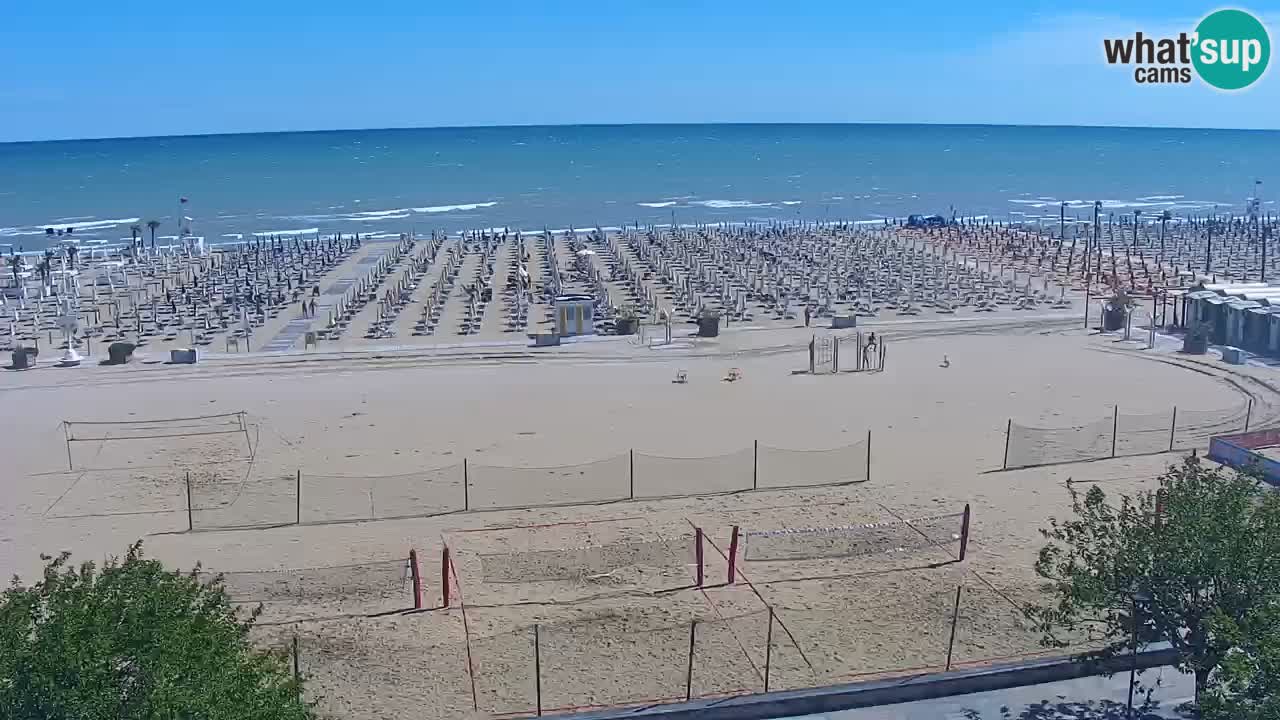 Webcam en direct plage de Bibione – vue depuis Ashanti ApartHotel