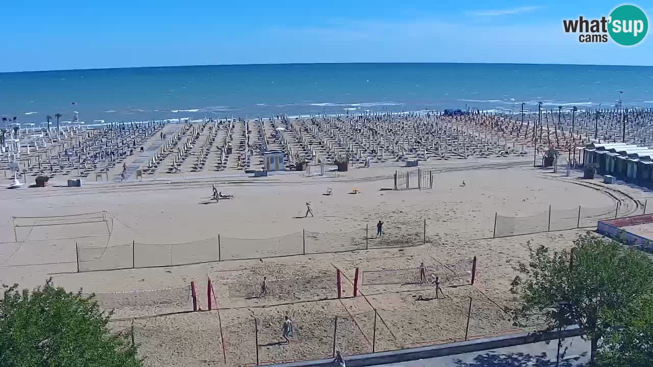 Webcam en direct plage de Bibione – vue depuis Ashanti ApartHotel