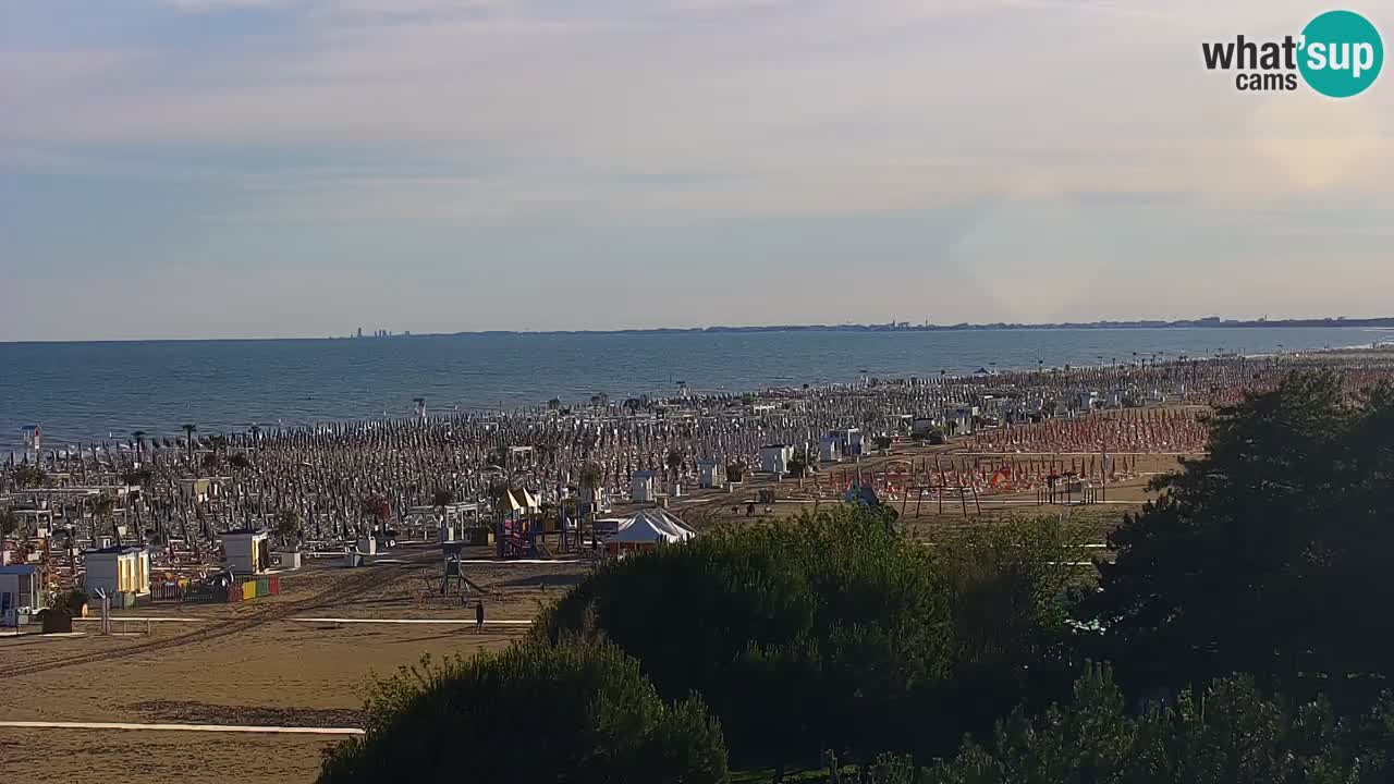 Webcam en direct plage de Bibione – vue depuis Ashanti ApartHotel