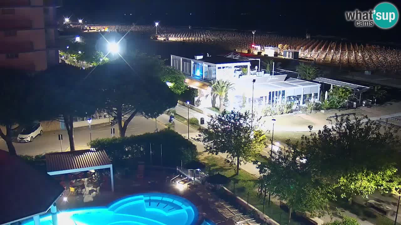 Webcam en direct plage de Bibione – vue depuis Ashanti ApartHotel
