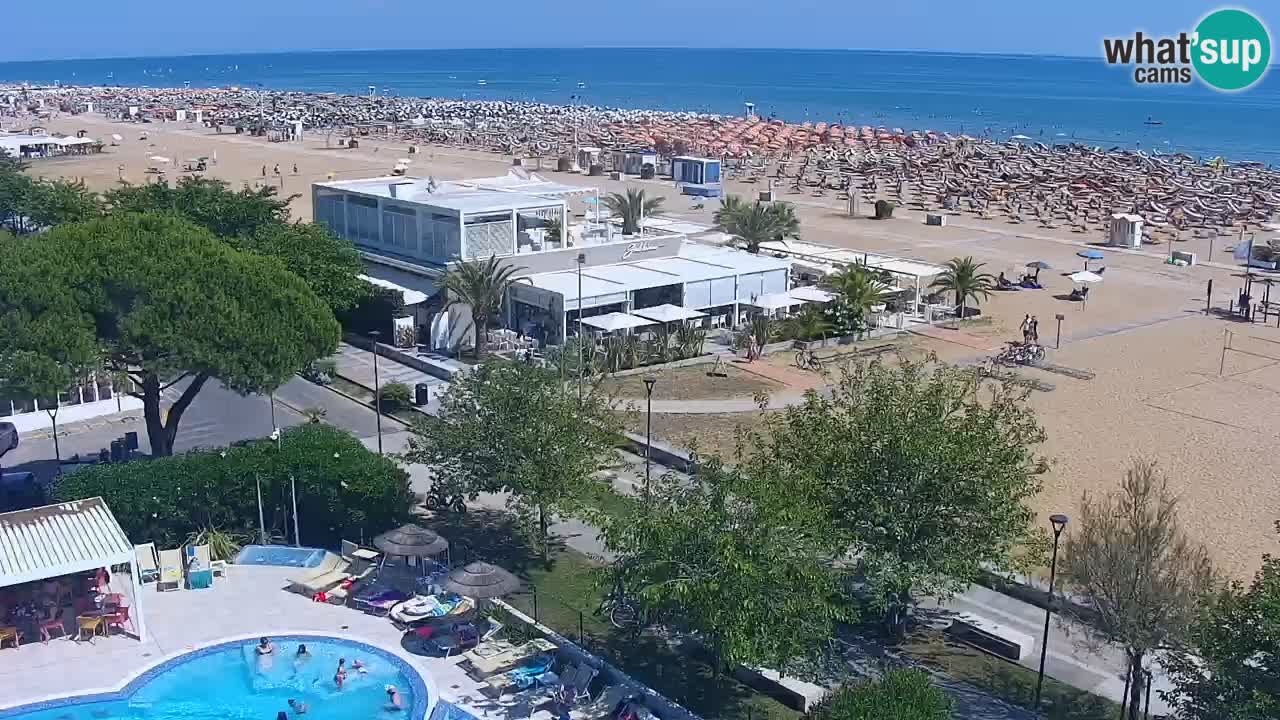 Webcam en vivo playa Bibione – vista desde Ashanti ApartHotel
