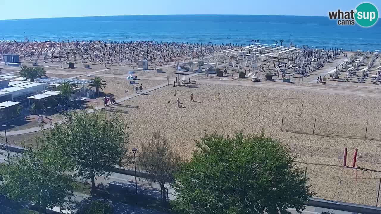 Spletna kamera Bibione plaža – pogled iz Ashanti ApartHotela