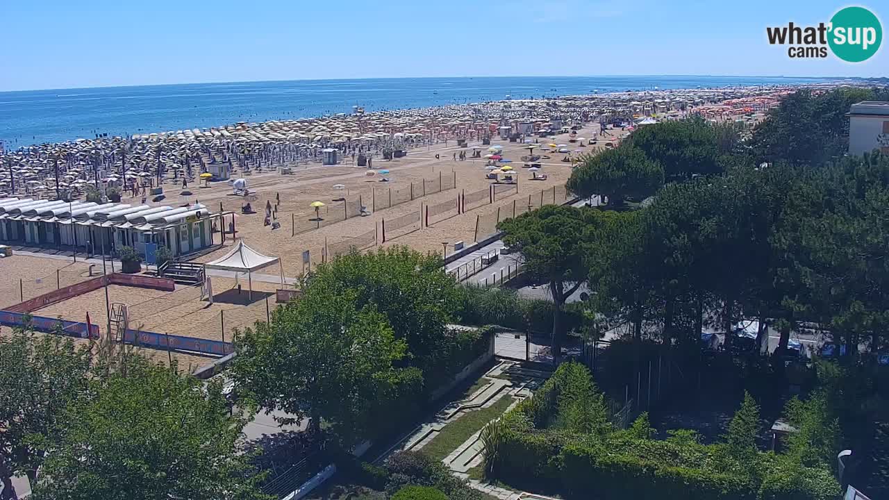 Webcam en direct plage de Bibione – vue depuis Ashanti ApartHotel