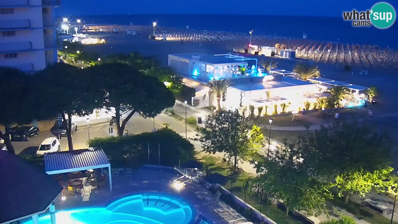 Webcam en vivo playa Bibione – vista desde Ashanti ApartHotel