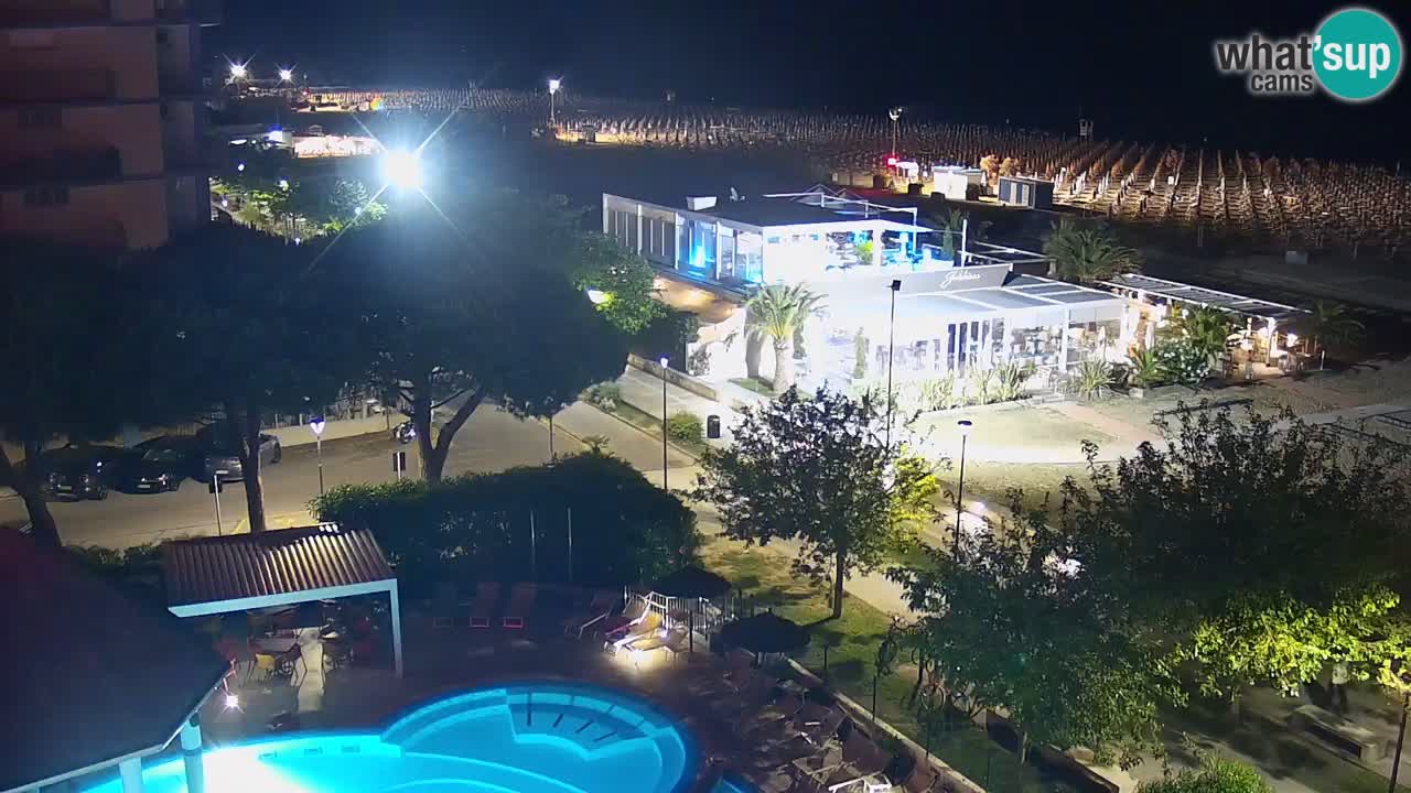 Webcam en direct plage de Bibione – vue depuis Ashanti ApartHotel