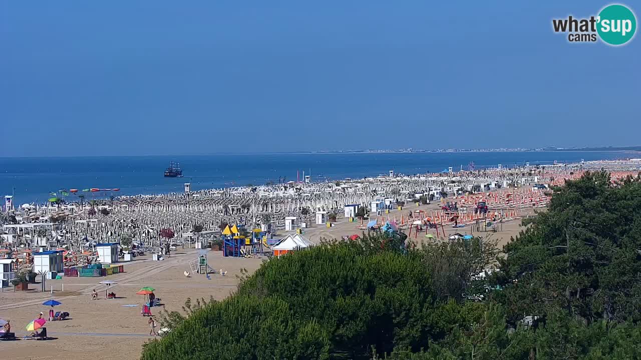 Webcam en direct plage de Bibione – vue depuis Ashanti ApartHotel