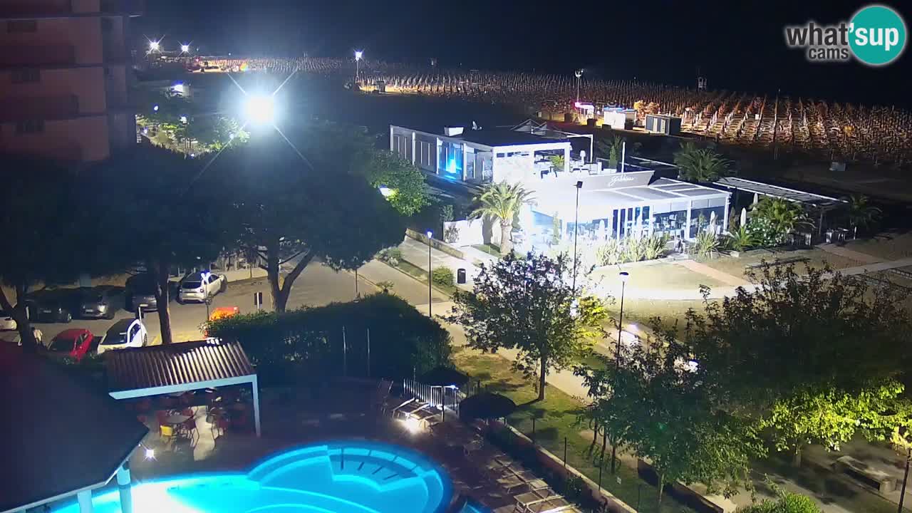 Webcam en vivo playa Bibione – vista desde Ashanti ApartHotel