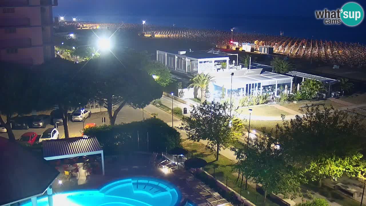 Webcam en vivo playa Bibione – vista desde Ashanti ApartHotel