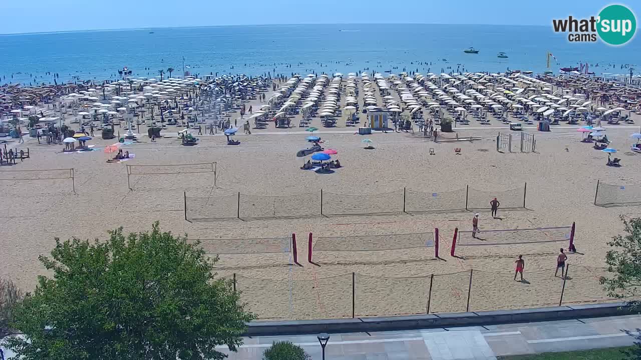 Spletna kamera Bibione plaža – pogled iz Ashanti ApartHotela