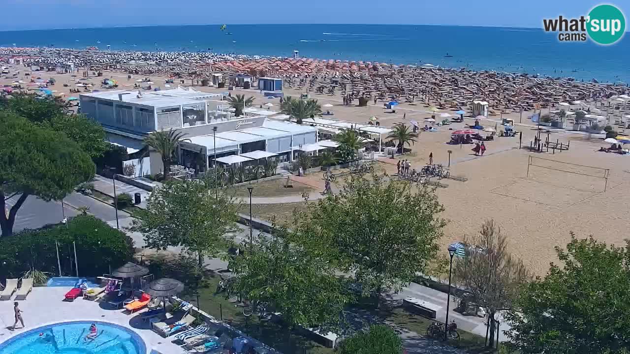 Webcam en direct plage de Bibione – vue depuis Ashanti ApartHotel