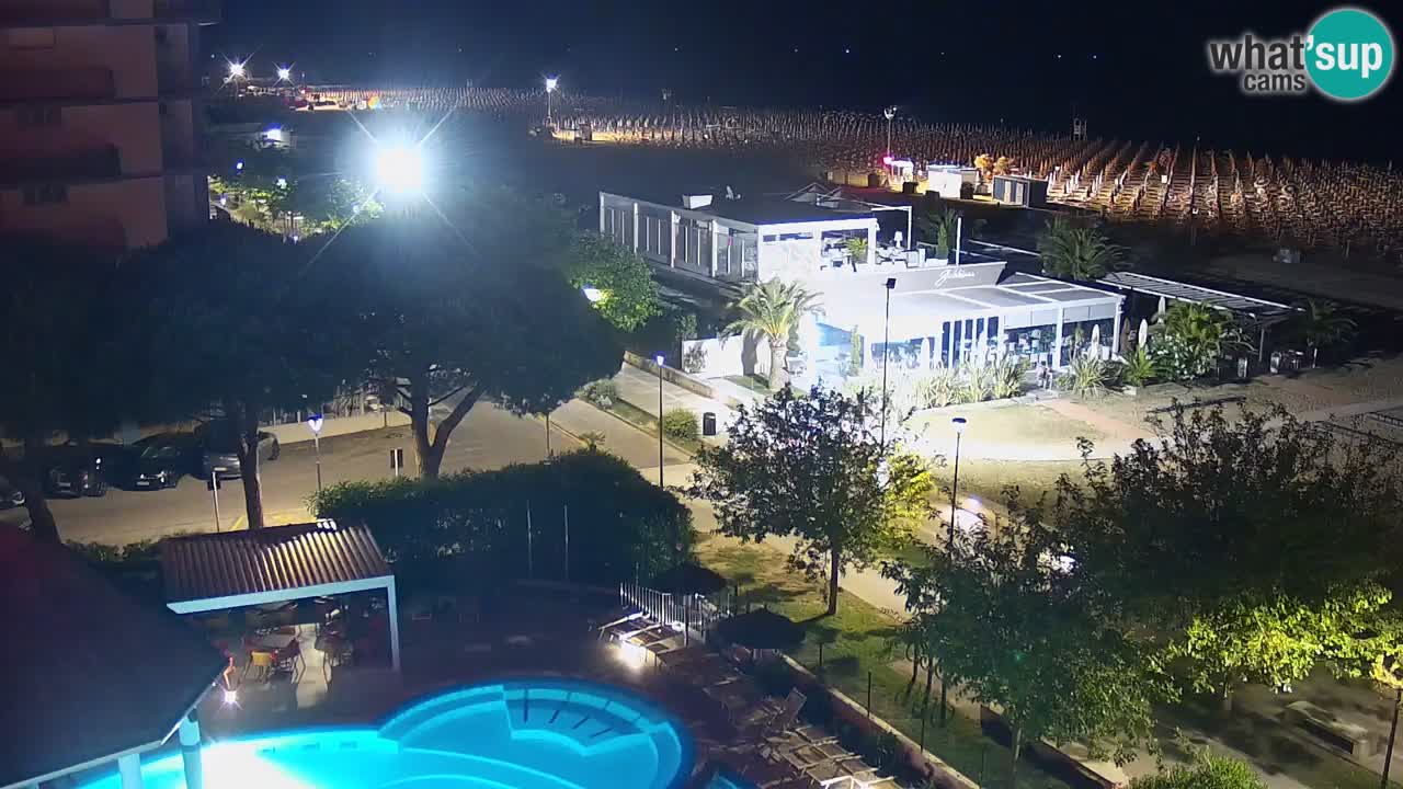 Webcam en direct plage de Bibione – vue depuis Ashanti ApartHotel