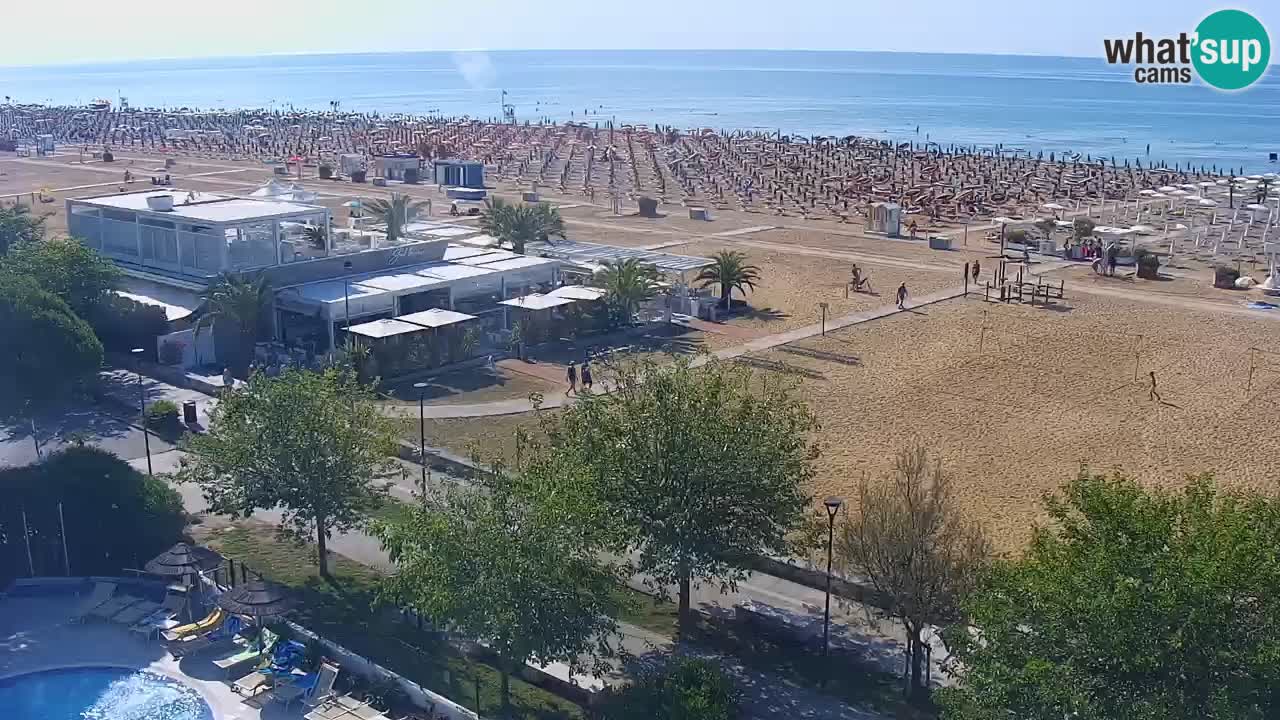 Webcam en vivo playa Bibione – vista desde Ashanti ApartHotel