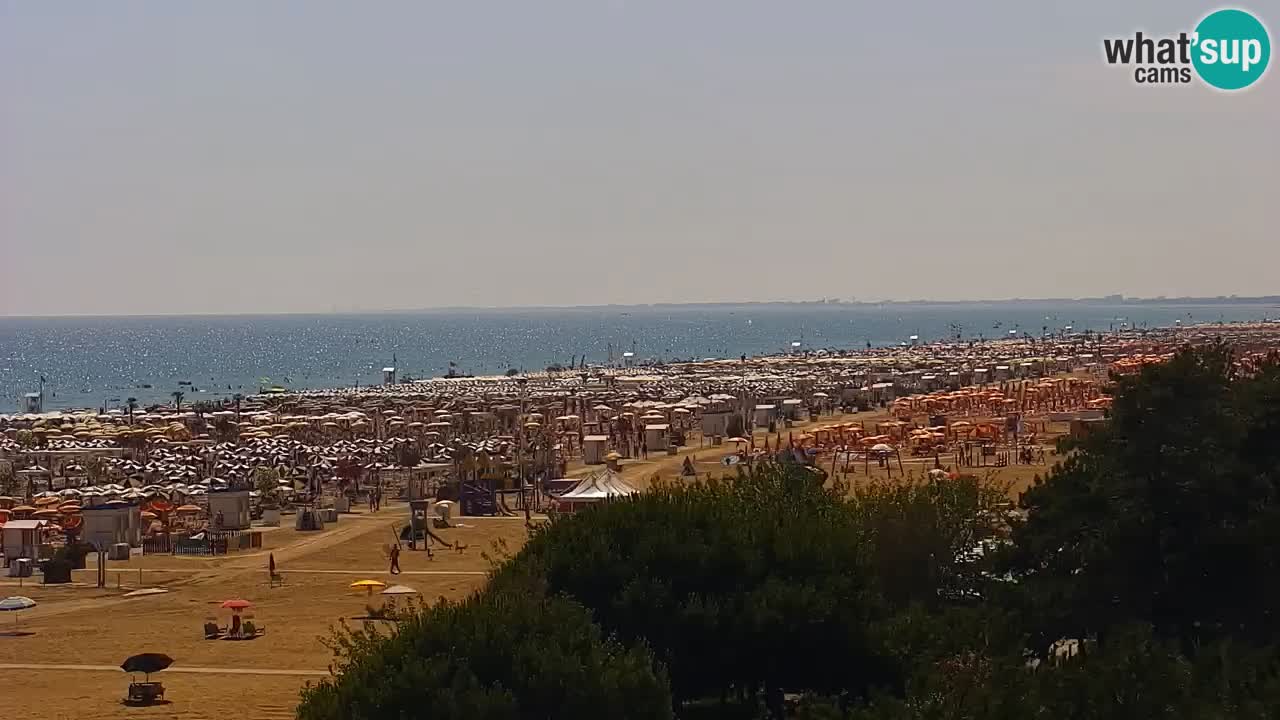 Spletna kamera Bibione plaža – pogled iz Ashanti ApartHotela