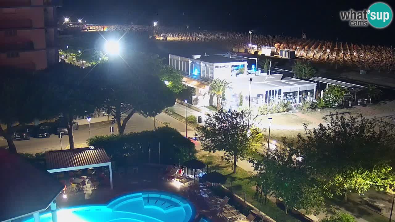 Webcam en direct plage de Bibione – vue depuis Ashanti ApartHotel
