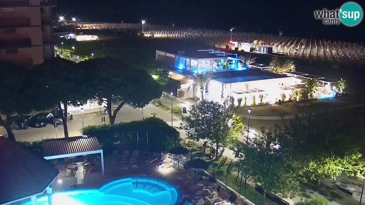 Webcam en direct plage de Bibione – vue depuis Ashanti ApartHotel