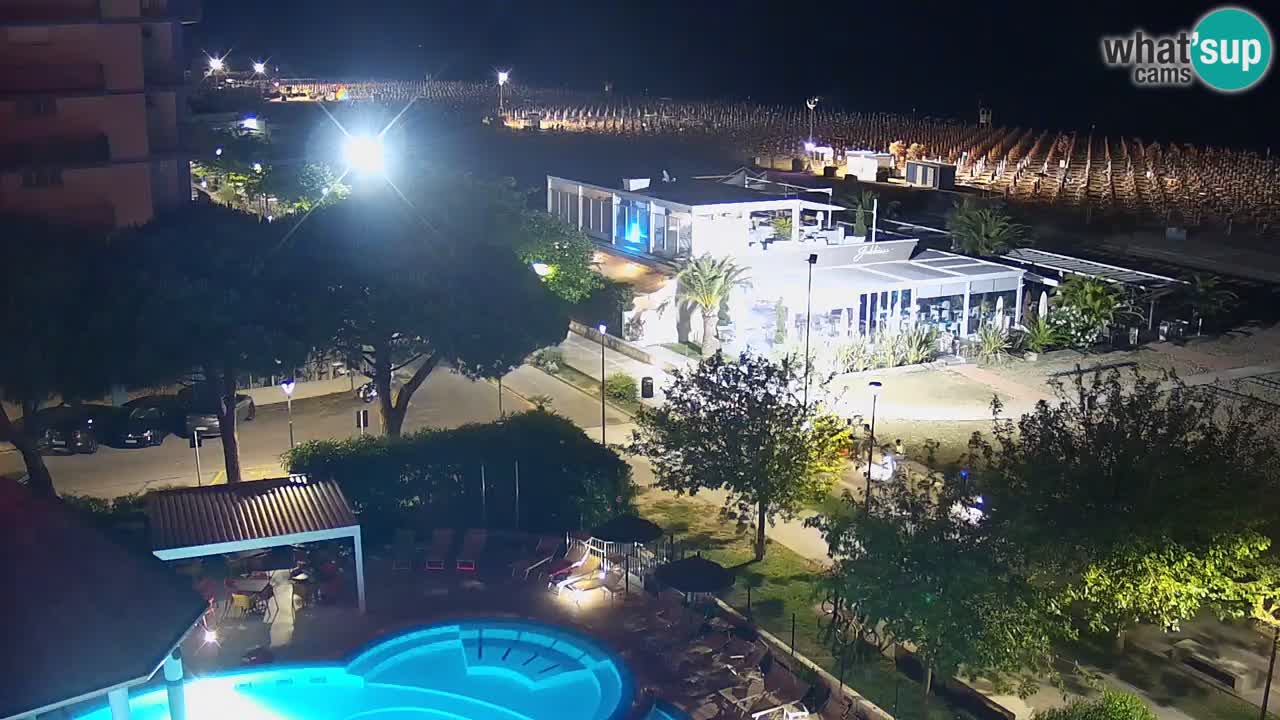 Webcam en direct plage de Bibione – vue depuis Ashanti ApartHotel