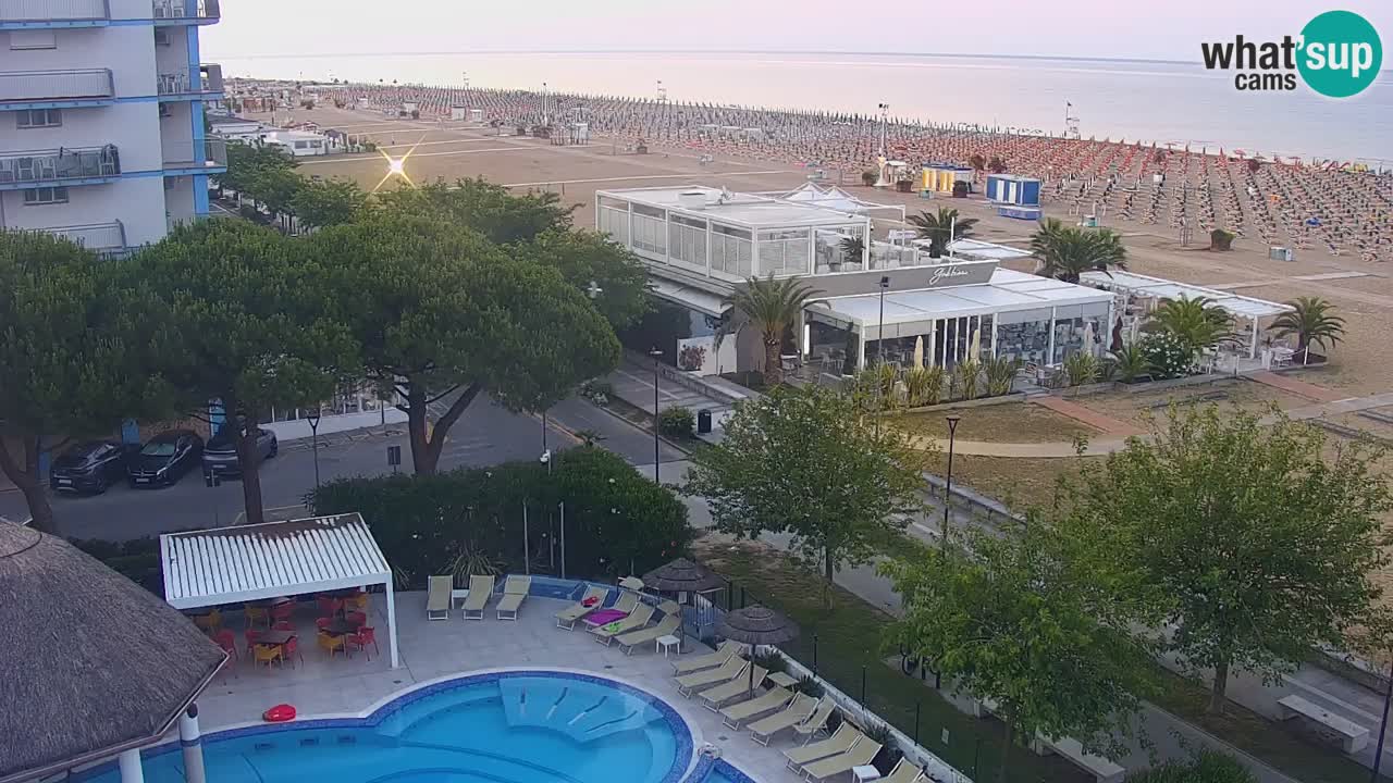 Webcam en direct plage de Bibione – vue depuis Ashanti ApartHotel
