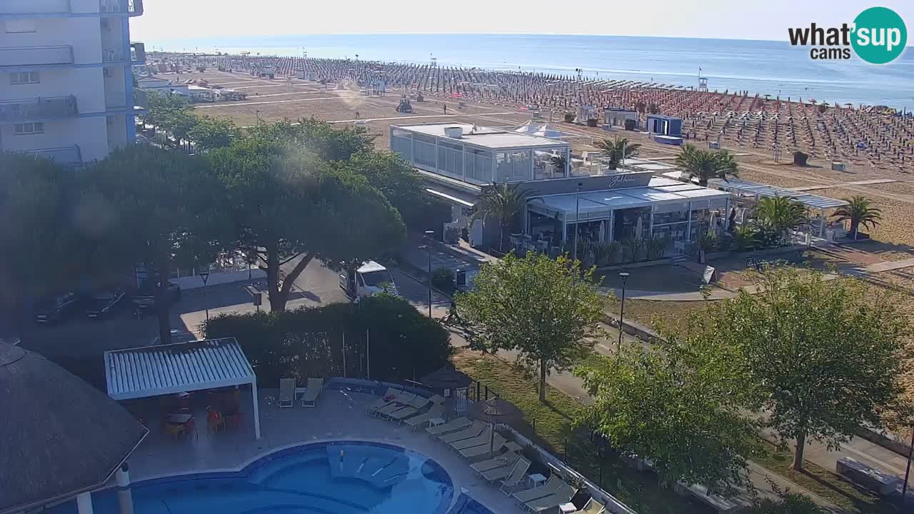 Webcam en vivo playa Bibione – vista desde Ashanti ApartHotel