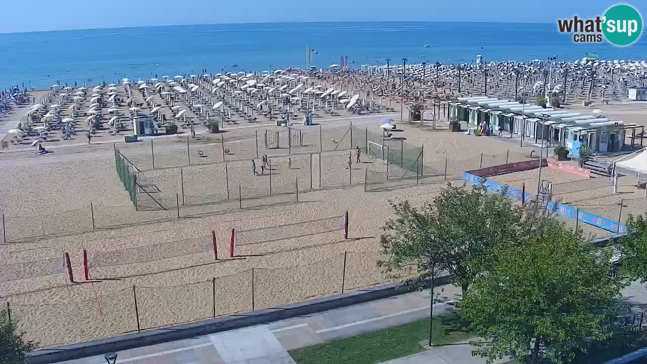 Spletna kamera Bibione plaža – pogled iz Ashanti ApartHotela