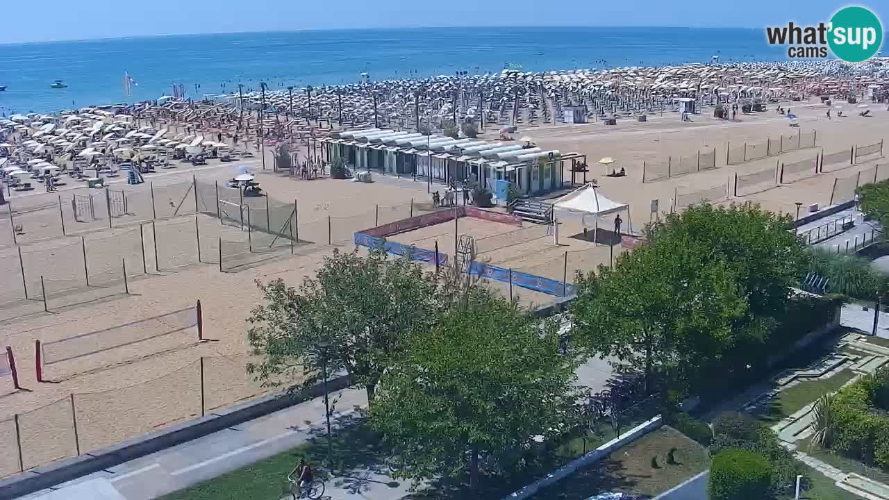 Spletna kamera Bibione plaža – pogled iz Ashanti ApartHotela