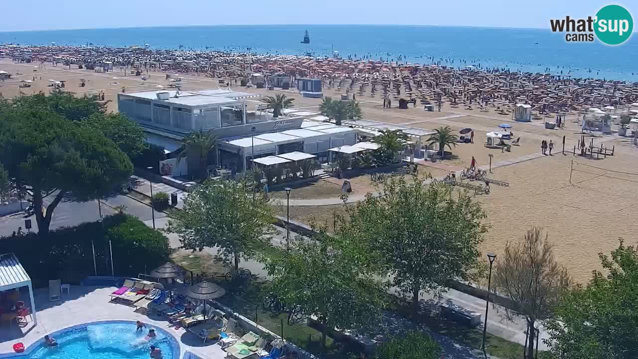 Webcam en direct plage de Bibione – vue depuis Ashanti ApartHotel