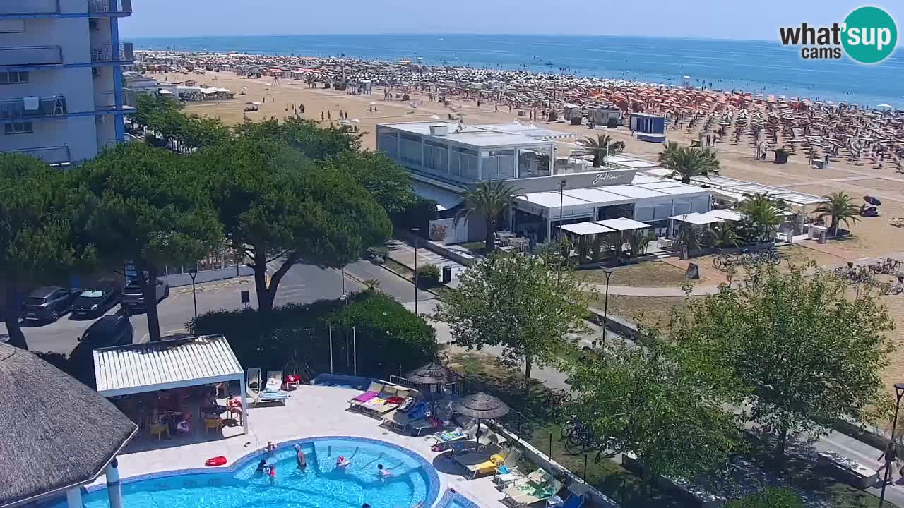 Webcam en direct plage de Bibione – vue depuis Ashanti ApartHotel