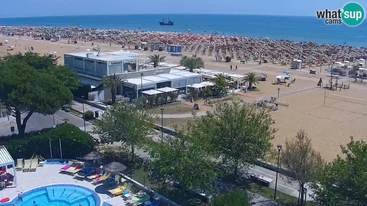 Webcam en direct plage de Bibione – vue depuis Ashanti ApartHotel