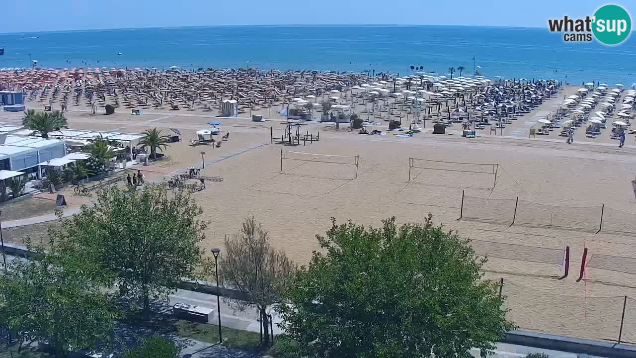 Webcam en direct plage de Bibione – vue depuis Ashanti ApartHotel