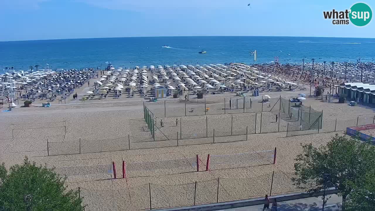 Spletna kamera Bibione plaža – pogled iz Ashanti ApartHotela