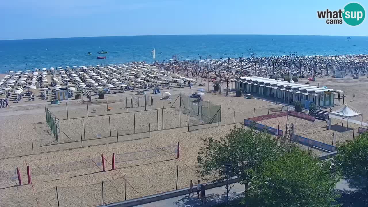 Spletna kamera Bibione plaža – pogled iz Ashanti ApartHotela