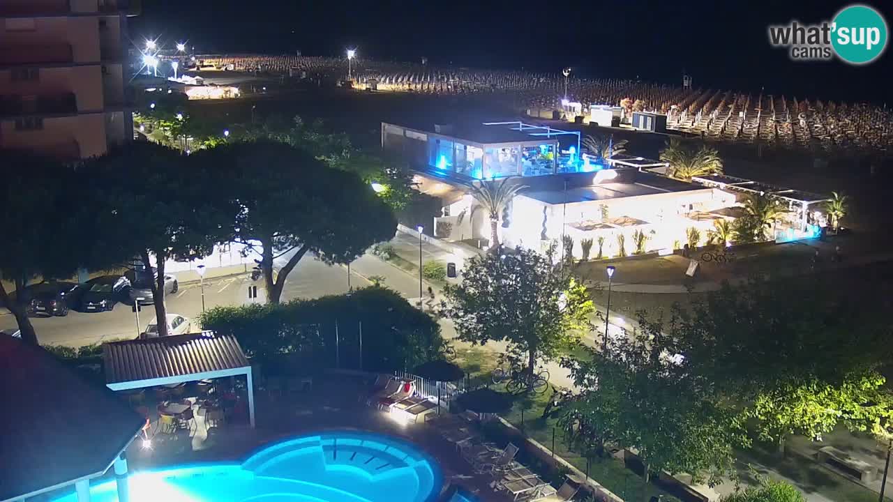 Web kamera Bibione plaža – pogled sa Ashanti ApartHotela